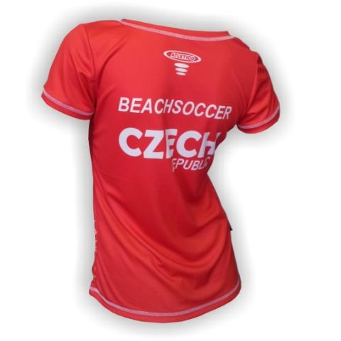 006 T-shirt BEACHSOCCER red woman